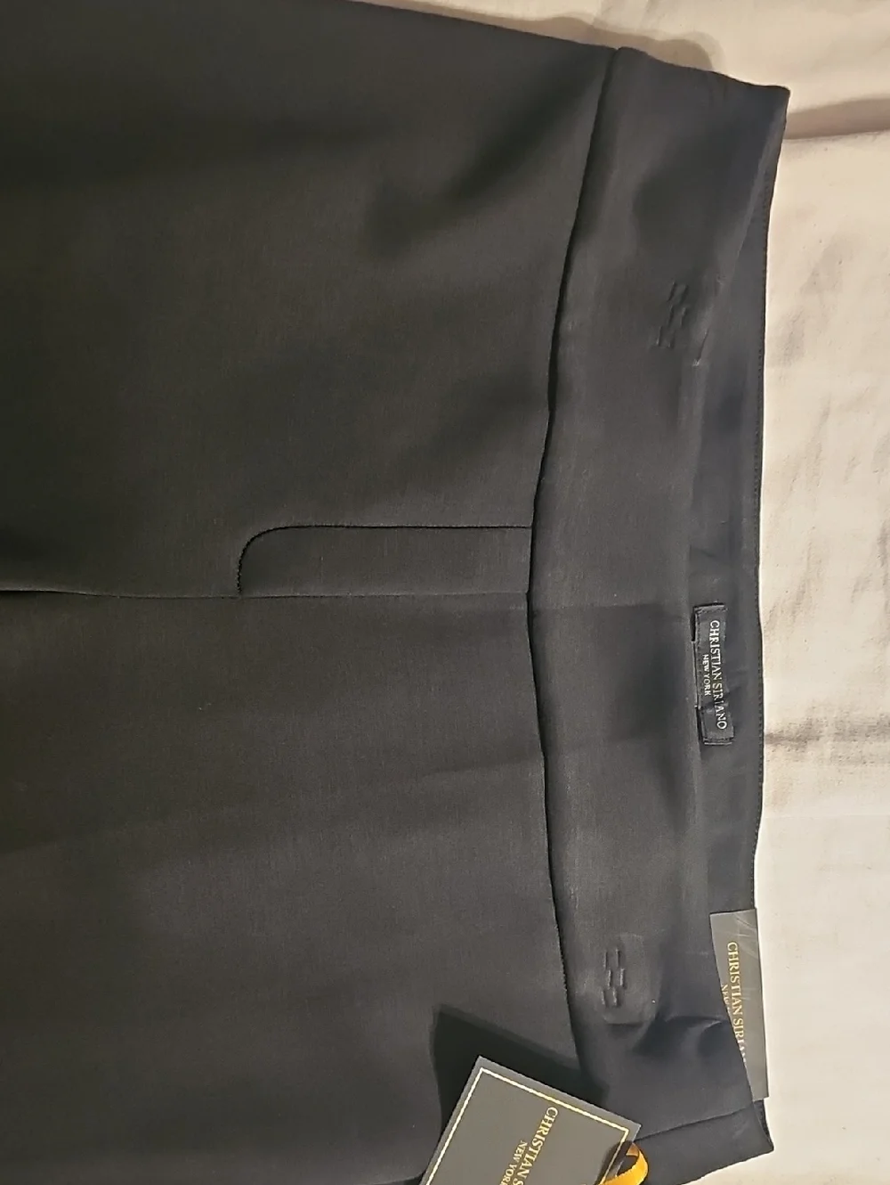 Christian Siriano Black Mid-Rise Straight Leg Pants - Picture 4 of 5